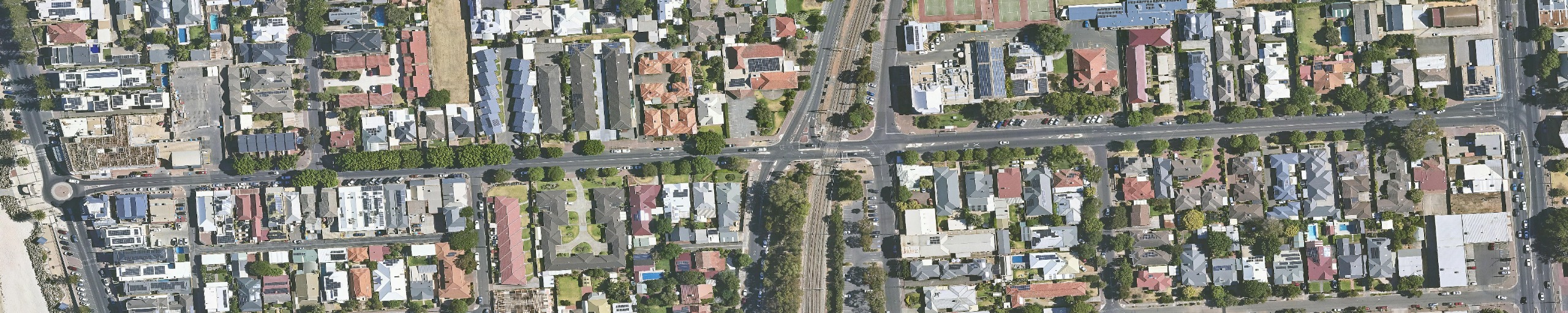 Ariel view of Jetty Road Brighton